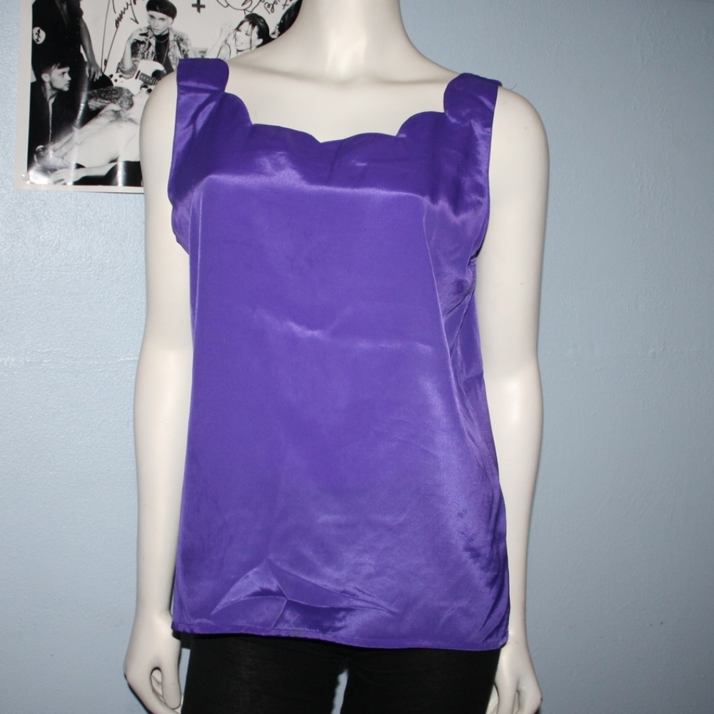 🍇✨ Vintage Sara Stephen Sleeveless Blouse · Size M · Soft & Chic